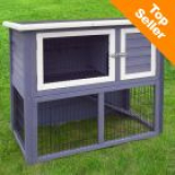 Kaninbur Outback Kompakt med løbegård – grå